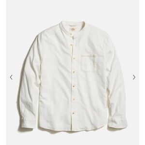 Marine layer banded collar stretch selvage shirt | natural | Marge